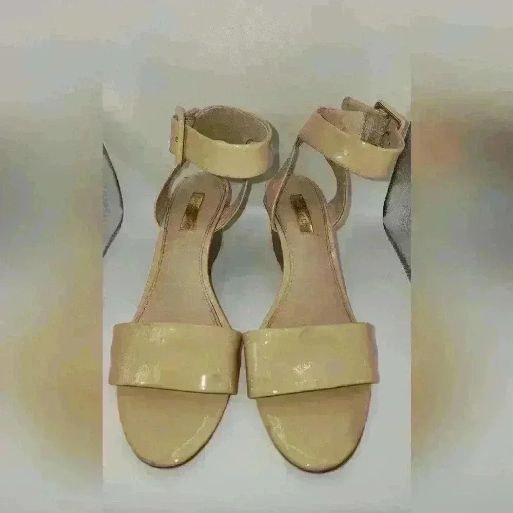 Louise et Cie Womens Punya Leather Wedge Slingback Sandals Odessa 8 1/2